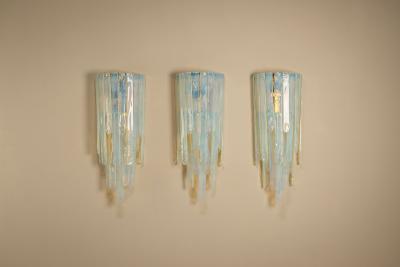 Carlo Nason Carlo Nason Large LP 242 Wall Lights in Opaline Set of 3 for Mazzega Italy