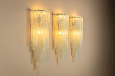 Carlo Nason Carlo Nason Large LP 242 Wall Lights in Opaline Set of 3 for Mazzega Italy