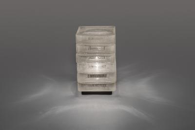 Carlo Nason Carlo Nason Table lamp in Pulegoso glass Murano late 1960s