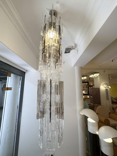 Carlo Nason Cascade Chandelier Murano Glass LS101 by Carlo Nason for Mazzega Italy 1970s