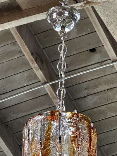 Carlo Nason Cascade Mazzega Chandelier by Carlo Nason for Mazzega in Murano Glass 1970