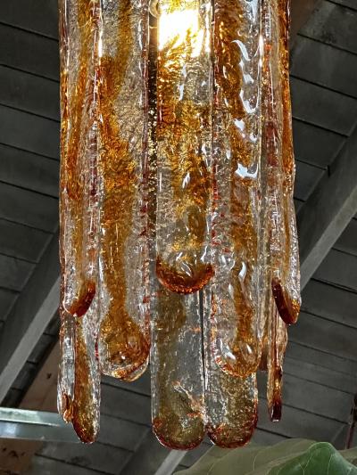 Carlo Nason Cascade Mazzega Chandelier by Carlo Nason for Mazzega in Murano Glass 1970