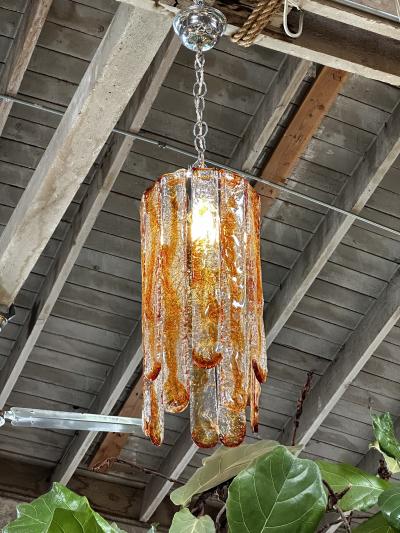 Carlo Nason Cascade Mazzega Chandelier by Carlo Nason for Mazzega in Murano Glass 1970