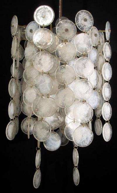 Carlo Nason Chandelier Thousand Moons by Carlo Nason for Mazzega 1960s