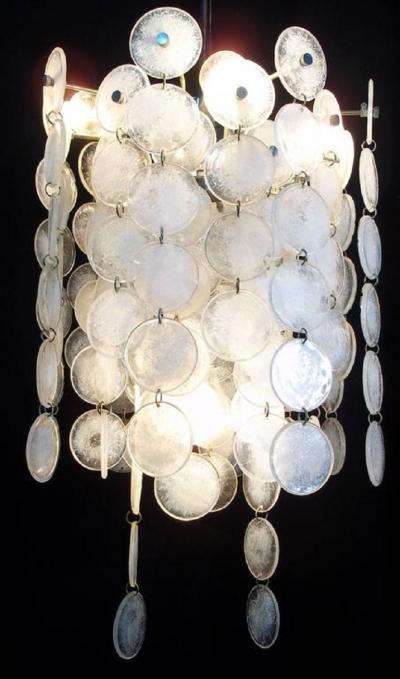 Carlo Nason Chandelier Thousand Moons by Carlo Nason for Mazzega 1960s