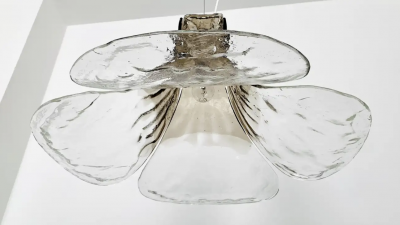 Carlo Nason Extra Large Murano Glass Petal Pendant by Carlo Nason for Mazzega 3 Available 
