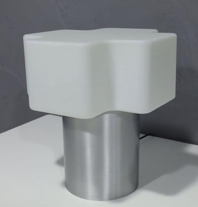 Carlo Nason Italian Glass and Aluminum Table Lamp Made in Italy