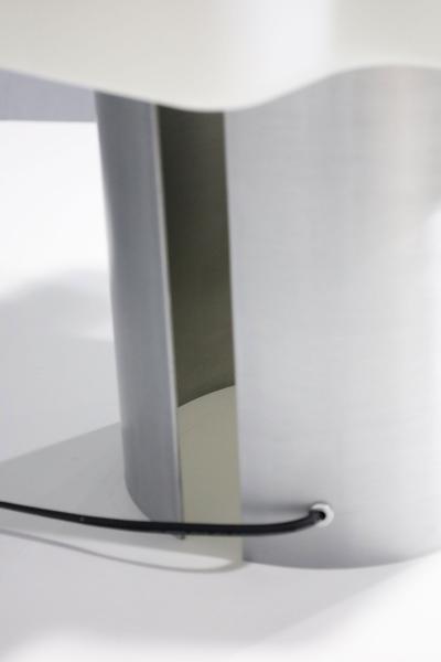 Carlo Nason Italian Glass and Aluminum Table Lamp Made in Italy