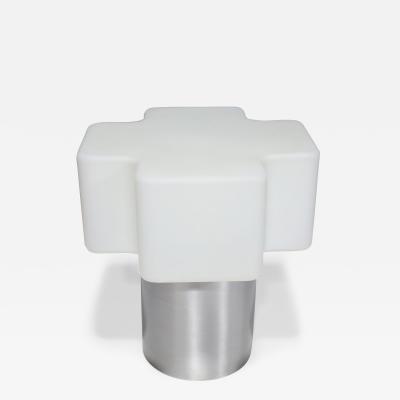 Carlo Nason Italian Glass and Aluminum Table Lamp Made in Italy