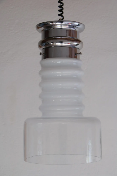 Carlo Nason Italian Mid Century Modern Carlo Nason Space Age Pendant Lamp 1970s
