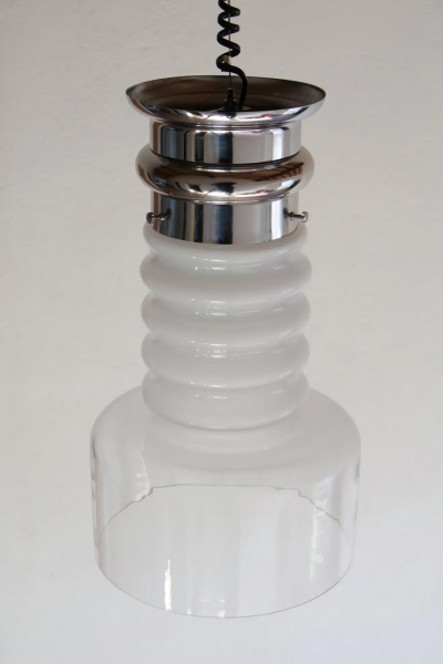 Carlo Nason Italian Mid Century Modern Carlo Nason Space Age Pendant Lamp 1970s