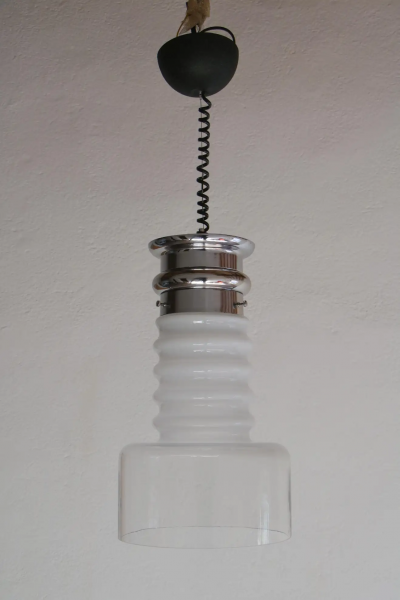 Carlo Nason Italian Mid Century Modern Carlo Nason Space Age Pendant Lamp 1970s