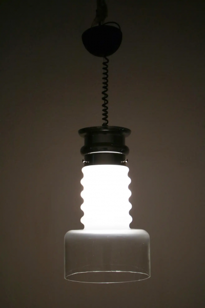 Carlo Nason Italian Mid Century Modern Carlo Nason Space Age Pendant Lamp 1970s