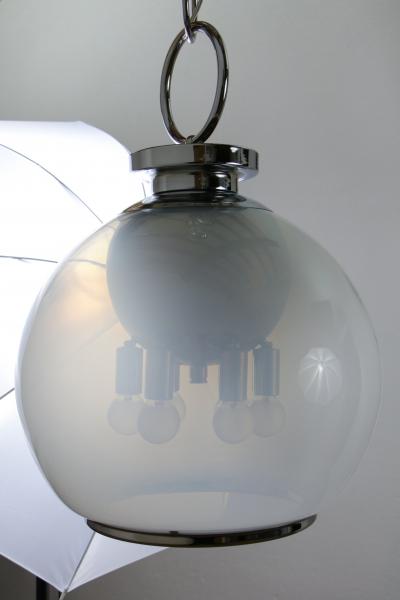 Carlo Nason Italian Midcentury Space Age Pendant Lamp Designed by Carlo Nason for Mazzega