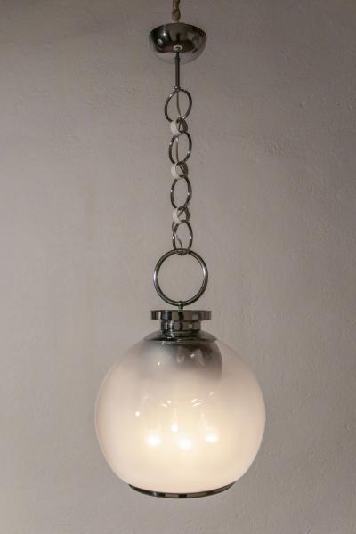 Carlo Nason Italian Midcentury Space Age Pendant Lamp Designed by Carlo Nason for Mazzega