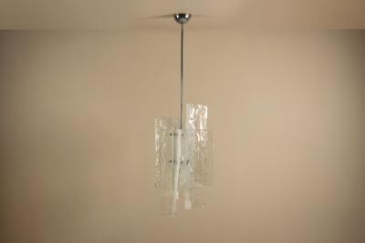 Carlo Nason Large Pendant Lamp LS 199 by Carlo Nason for Mazzega Italy 1970s