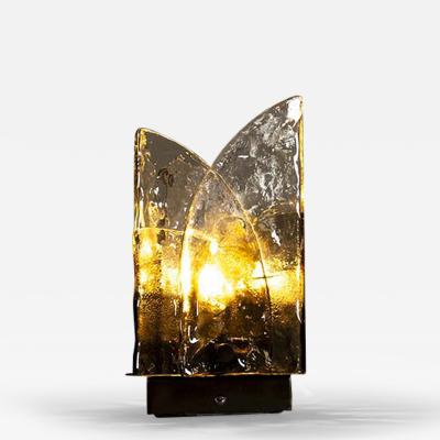 Carlo Nason Leaf Table Lamp by Carlo Nason in Murano Glass Italy 1970s