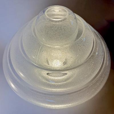 Carlo Nason Lotus LT 305 Pair of Pulegoso Murano Glass Table Lamps by Nason for AV Mazzega