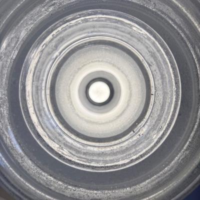 Carlo Nason Lotus LT 305 Pair of Pulegoso Murano Glass Table Lamps by Nason for AV Mazzega