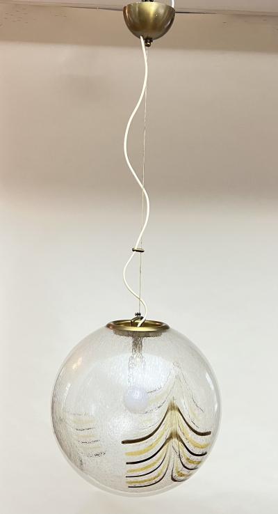 Carlo Nason Mazzega Chandelier with Chevron Pattern by Carlo Nason 1970 Italy