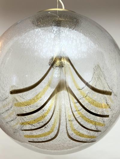 Carlo Nason Mazzega Chandelier with Chevron Pattern by Carlo Nason 1970 Italy