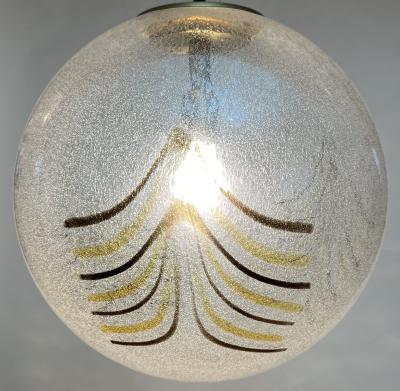 Carlo Nason Mazzega Chandelier with Chevron Pattern by Carlo Nason 1970 Italy