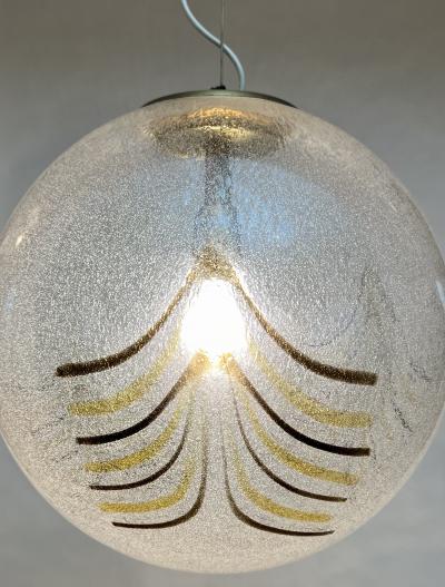 Carlo Nason Mazzega Chandelier with Chevron Pattern by Carlo Nason 1970 Italy