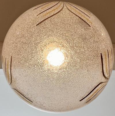 Carlo Nason Mazzega Chandelier with Chevron Pattern by Carlo Nason 1970 Italy