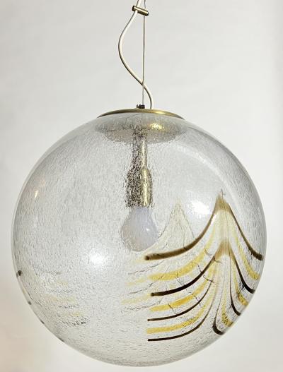 Carlo Nason Mazzega Chandelier with Chevron Pattern by Carlo Nason 1970 Italy