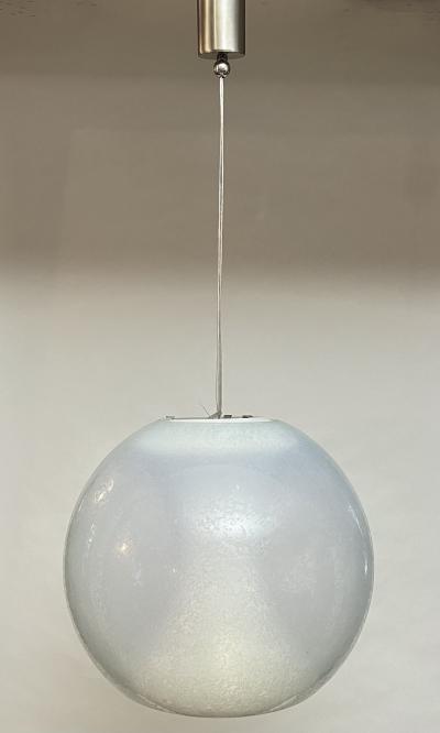 Carlo Nason Mazzega Chandelier with Suspendent Inner Shade by Carlo Nason 1970 Italy