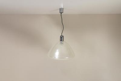 Carlo Nason Mazzega Pendant Lamp in Bullicante Murano Glass by Carlo Nason Italy 1970s