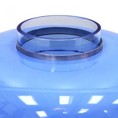 Carlo Nason Mid Century Modern Blue Table Lamps Designed by Carlo Nason in Murano Glass