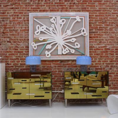 Carlo Nason Mid Century Modern Blue Table Lamps Designed by Carlo Nason in Murano Glass