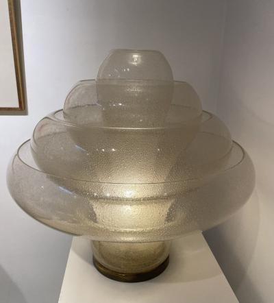 Carlo Nason Mid Century Modern Lotus Table Lamp by Carlo Nason