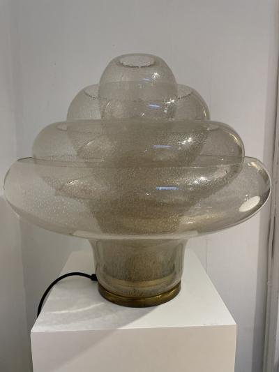 Carlo Nason Mid Century Modern Lotus Table Lamp by Carlo Nason