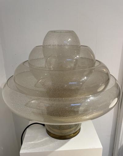 Carlo Nason Mid Century Modern Lotus Table Lamp by Carlo Nason