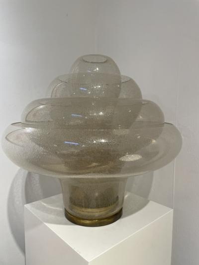 Carlo Nason Mid Century Modern Lotus Table Lamp by Carlo Nason