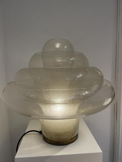 Carlo Nason Mid Century Modern Lotus Table Lamp by Carlo Nason