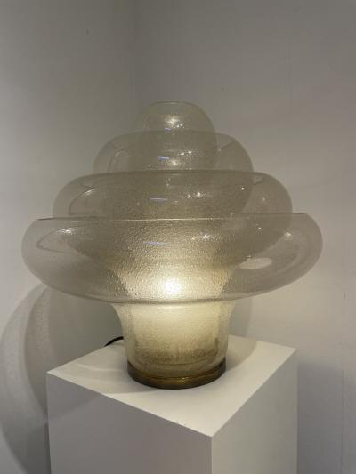 Carlo Nason Mid Century Modern Lotus Table Lamp by Carlo Nason