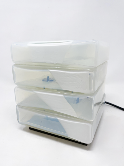 Carlo Nason Mid Century Table Lamp in Murano Glass By Carlo Nason Italy 1960s