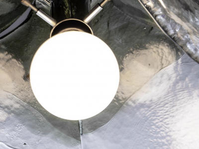 Carlo Nason Murano Glass Tulip Pendant Fixture by Carlo Nason for Mazzega 2 Available 