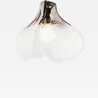Carlo Nason Murano Glass Tulip Pendant Fixture by Carlo Nason for Mazzega 2 Available 