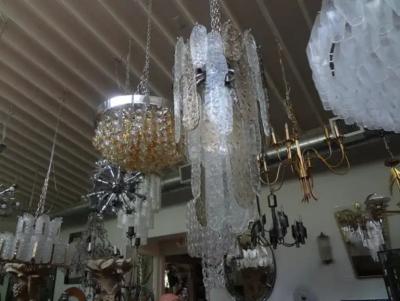 Carlo Nason Murano Waterfall Chandelier by Carlo Nason for Mazzega