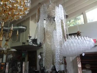 Carlo Nason Murano Waterfall Chandelier by Carlo Nason for Mazzega