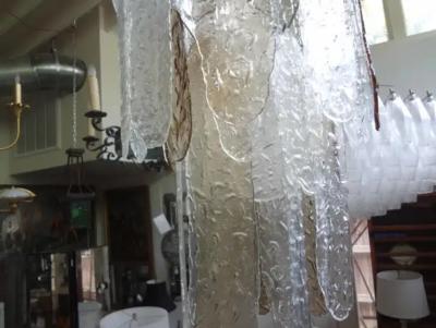 Carlo Nason Murano Waterfall Chandelier by Carlo Nason for Mazzega