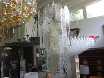 Carlo Nason Murano Waterfall Chandelier by Carlo Nason for Mazzega