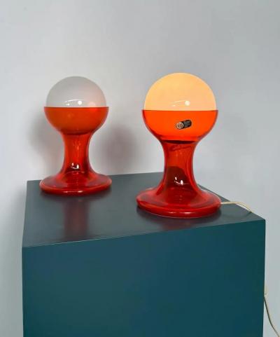 Carlo Nason Pair of LT216 Table Lamps by Carlo Nason for Mazzega 1960s