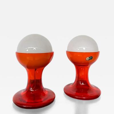 Carlo Nason Pair of LT216 Table Lamps by Carlo Nason for Mazzega 1960s