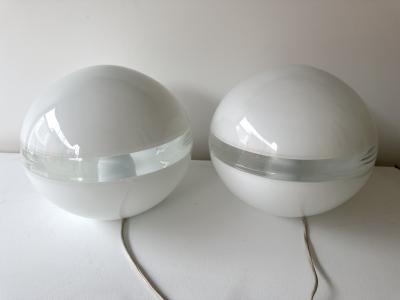 Carlo Nason Pair of Lamps LT230 Murano Glass by Carlo Nason for Mazzega Italy 1970s