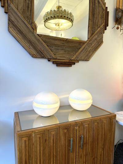 Carlo Nason Pair of Lamps LT230 Murano Glass by Carlo Nason for Mazzega Italy 1970s